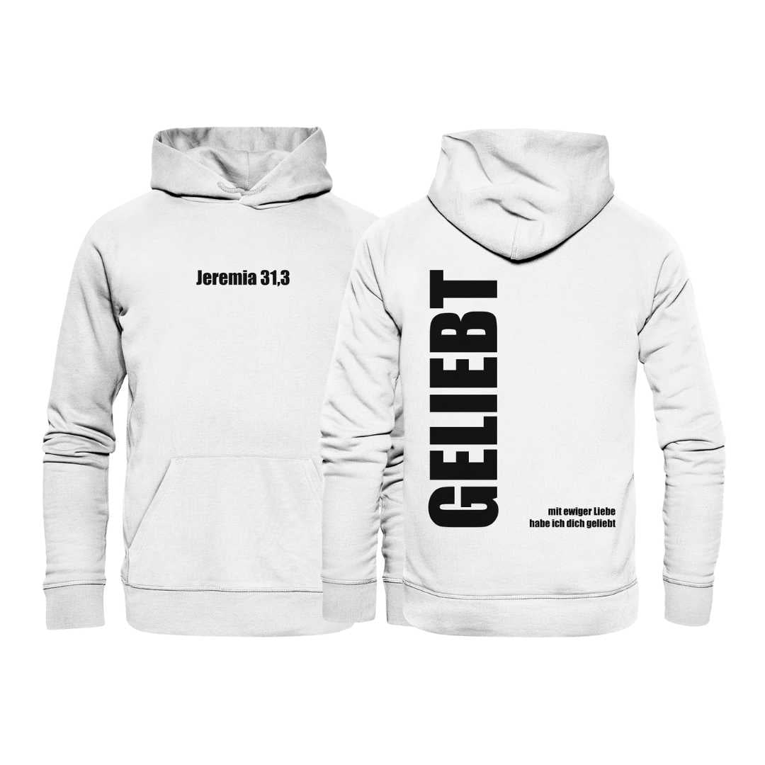 Jer 31,3 - GELIEBT - Organic Basic Hoodie