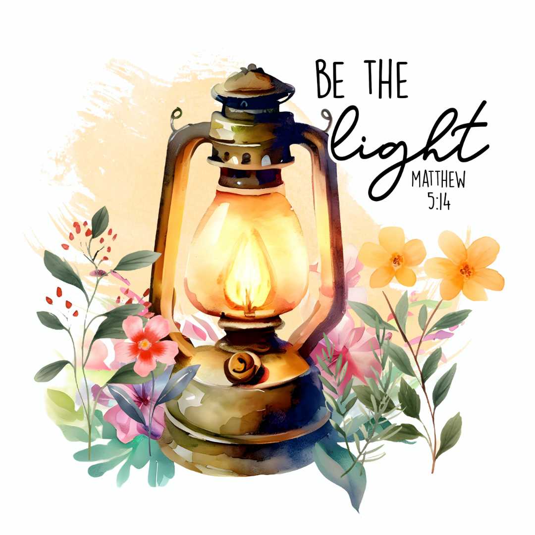 Mt 5,14 - Be the Light - Bügelbild