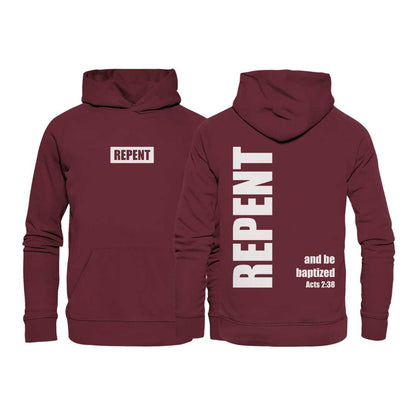 Apg 2,38 - REPENT - Organic Basic Hoodie