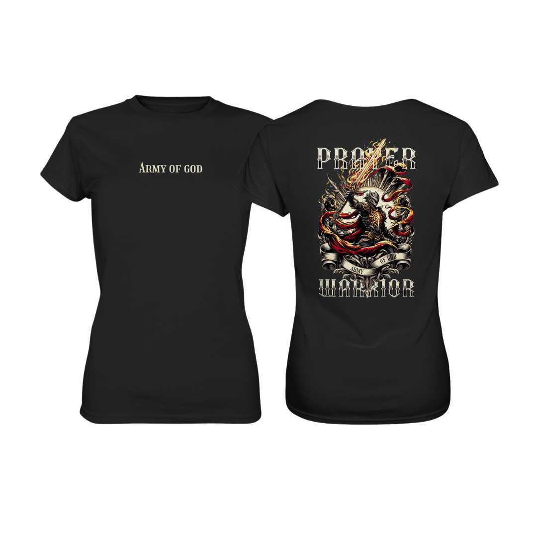 Eph 6 / 1.Thess 5,17 - Prayer Warrior - doppelseitig - Ladies Premium Shirt