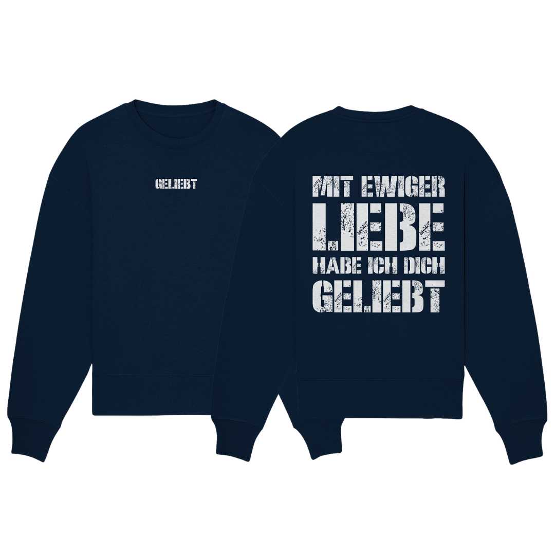 Jer 31,3 - geliebt - doppelseitig - Organic Oversize Sweatshirt