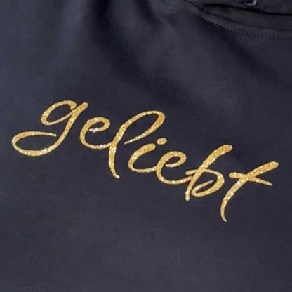 Jer 31,3 - geliebt - gold - Schriftzug - Damenhoodie