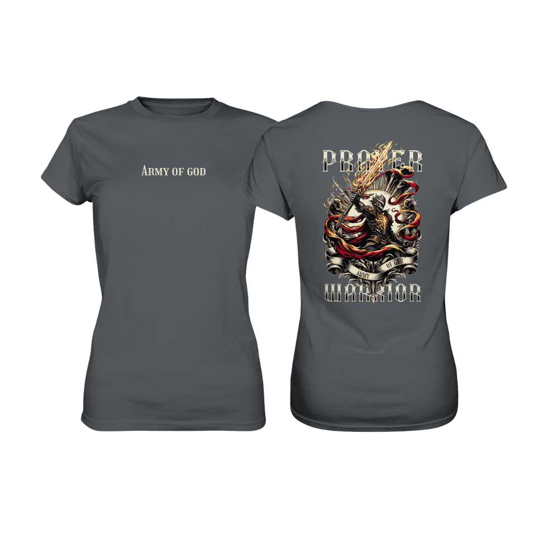 Eph 6 / 1.Thess 5,17 - Prayer Warrior - doppelseitig - Ladies Premium Shirt