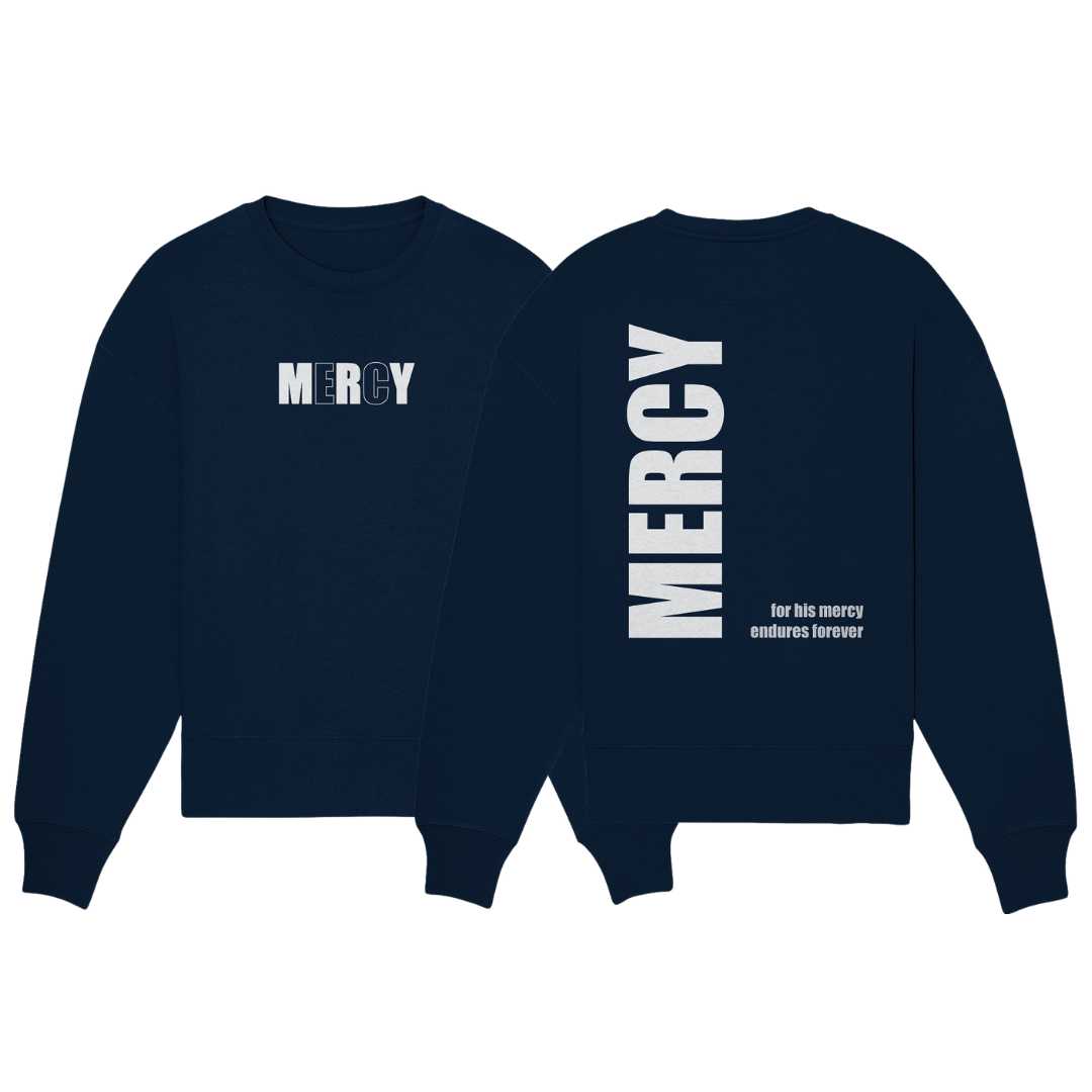 Ps 136 - MERCY - Organic Oversize Sweatshirt