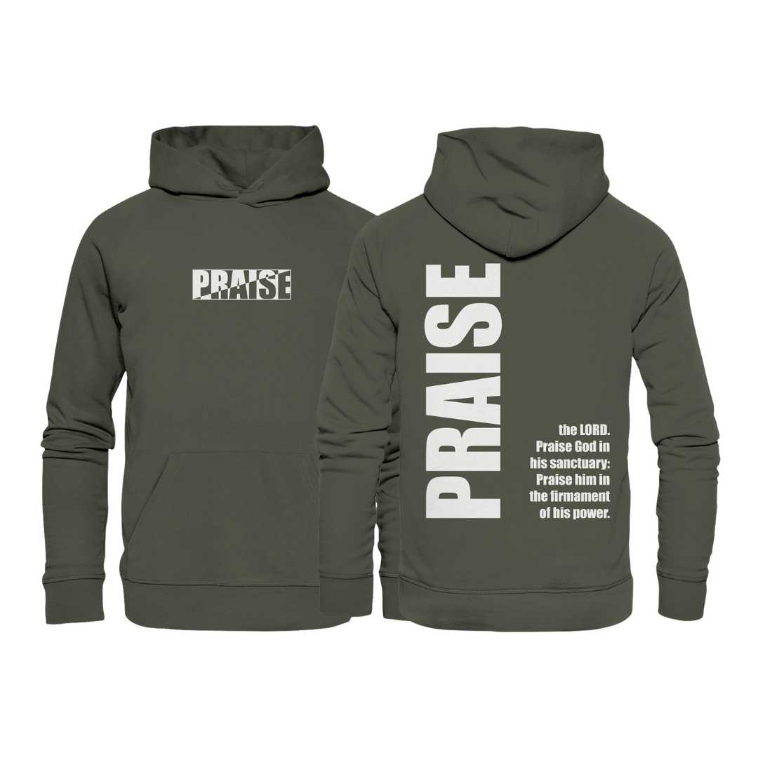 Ps 150,1 - PRAISE - Organic Hoodie