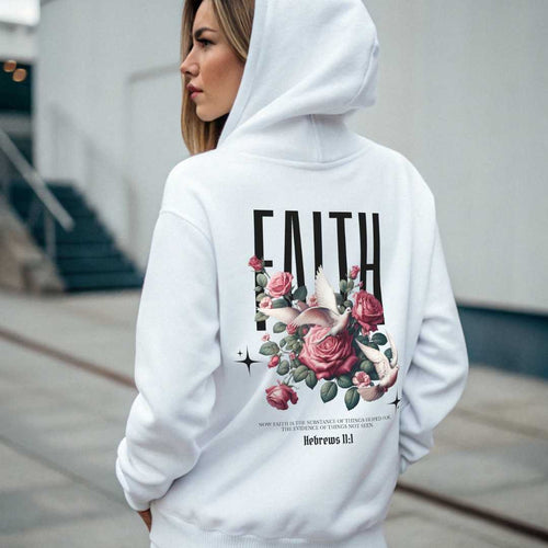 Heb 11,1 - FAITH - doppelseitiger Druck - Superflausch-Hoodie