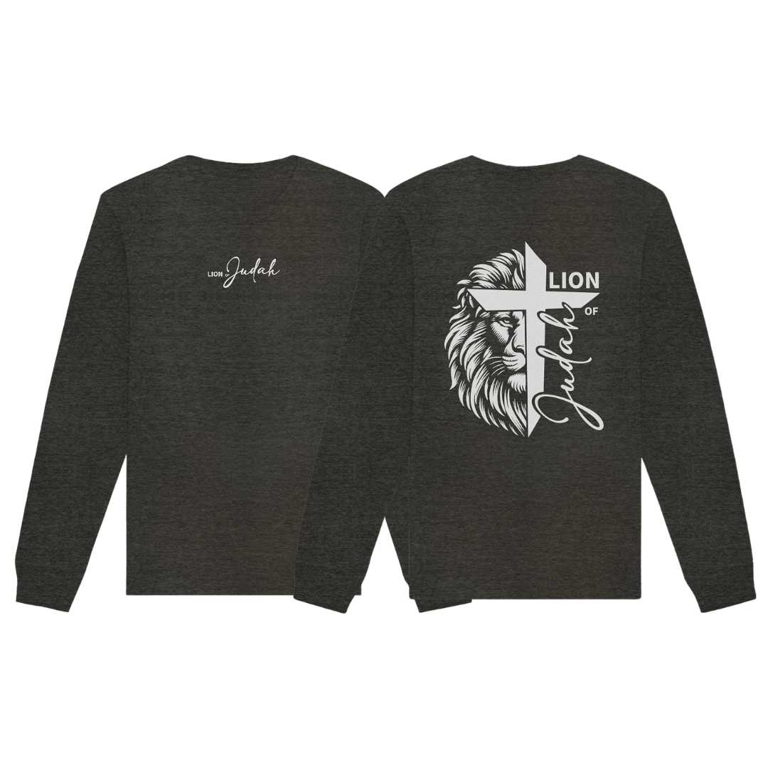 Offb 5,5 - Lion of Judah - Cross - doppelseitiger Druck - Organic Basic Unisex Sweatshirt