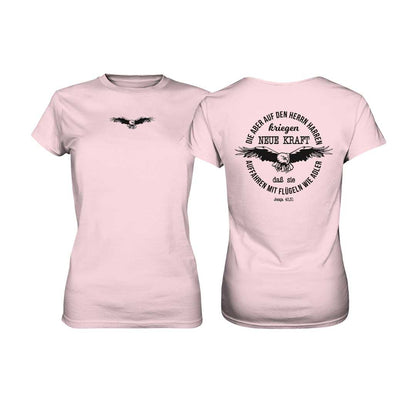 Jes 40,31 - Adler 2 - doppelseitiger Druck - Ladies Premium Shirt