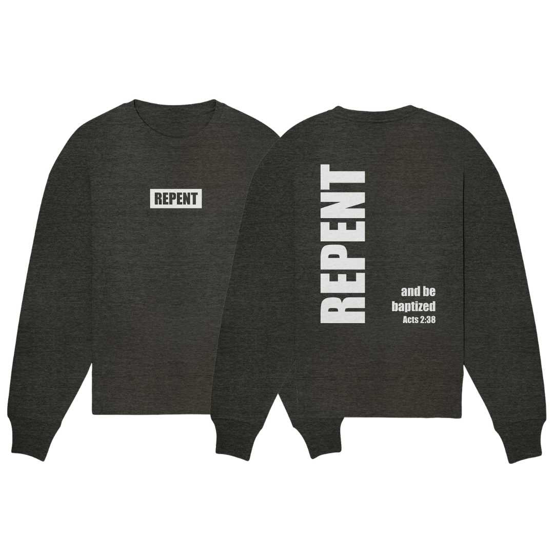 Apg 2,38 - REPENT - Organic Oversize Sweatshirt