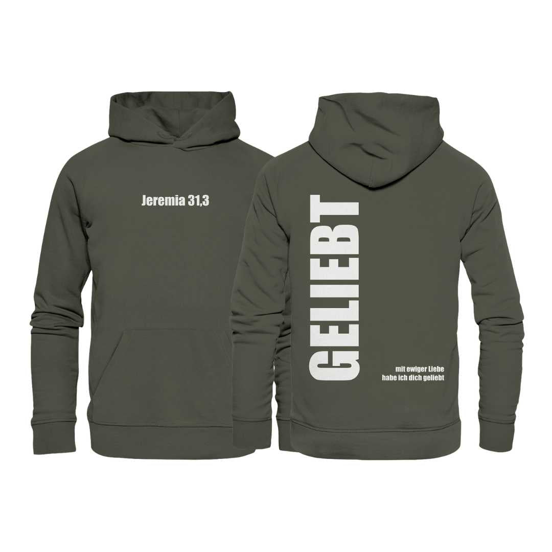 Jer 31,3 - GELIEBT - Organic Basic Hoodie