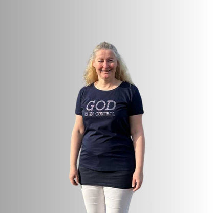 God is in control - Strass - Ladies Organic Shirt