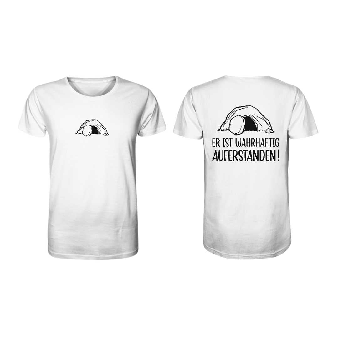 Lk 24,34 - Er ist wahrhaftig auferstanden! - Doppelseitig - Organic Shirt