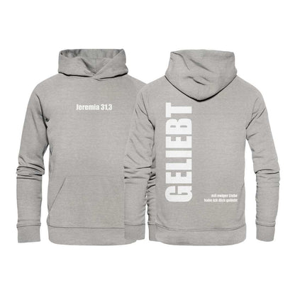 Jer 31,3 - GELIEBT - Organic Hoodie