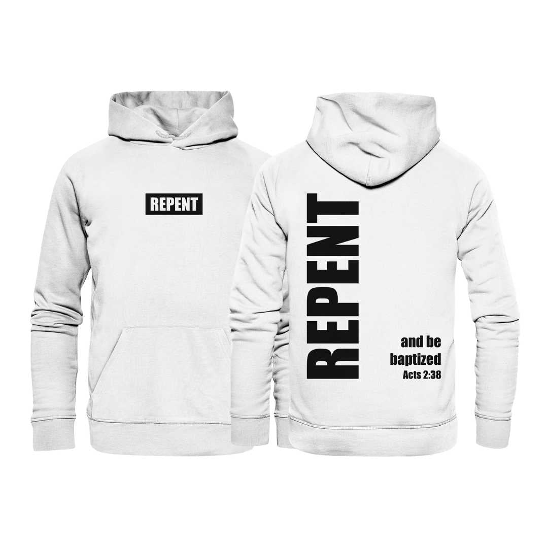 Apg 2,38 - REPENT - Organic Basic Hoodie