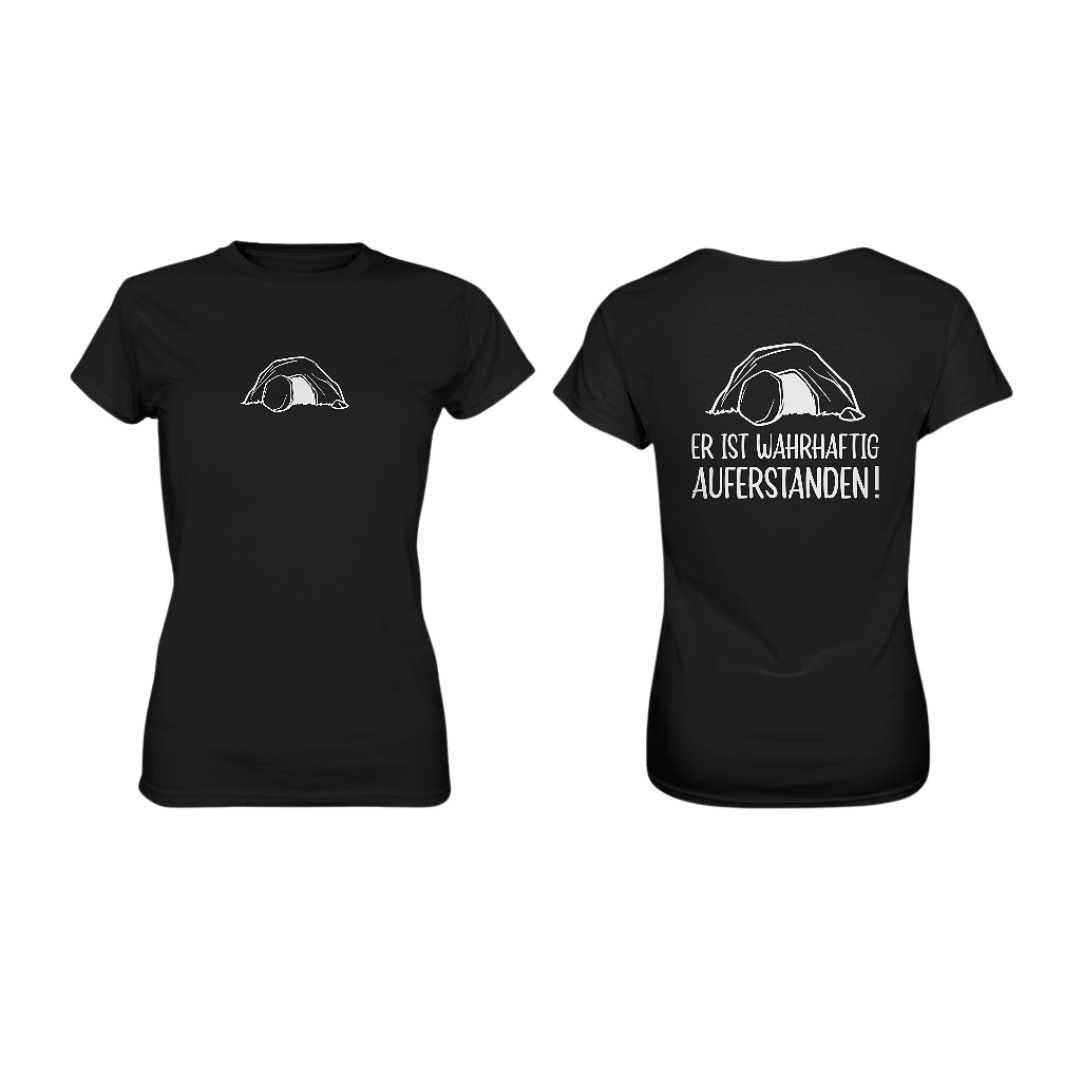 Er ist wahrhaftig auferstanden! - Doppelseitig - Ladies Premium Shirt