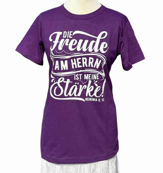 Neh 8,10 - Die Freude am HERRN - Siebdruck - Ladies Shirt