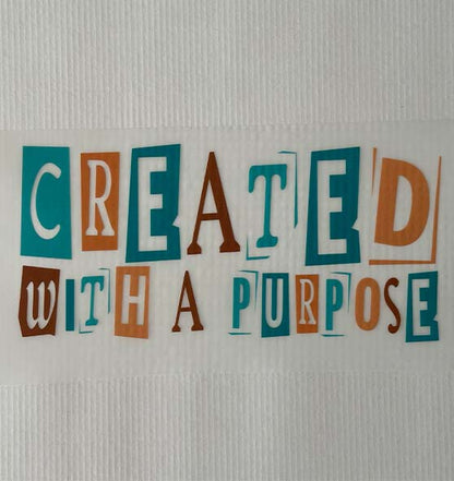 Eph 2,10 - Created with a purpose - Bügelbild