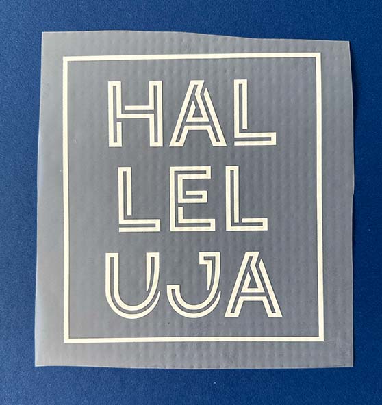 Ps 150 - Halleluja - Bügelbild