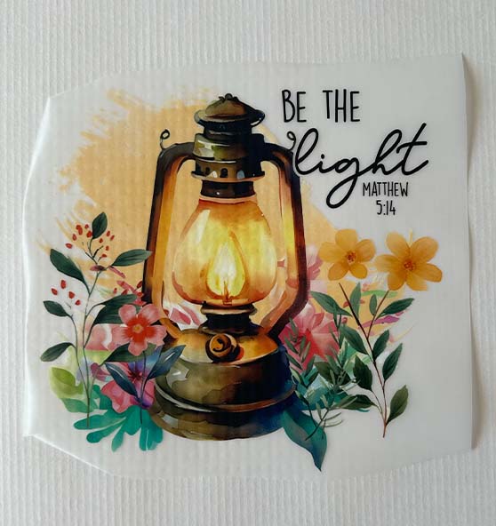 Mt 5,14 - Be the Light - Bügelbild