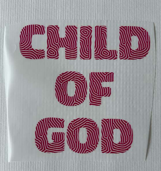 Joh 1,12 - Child of God - Bügelbild