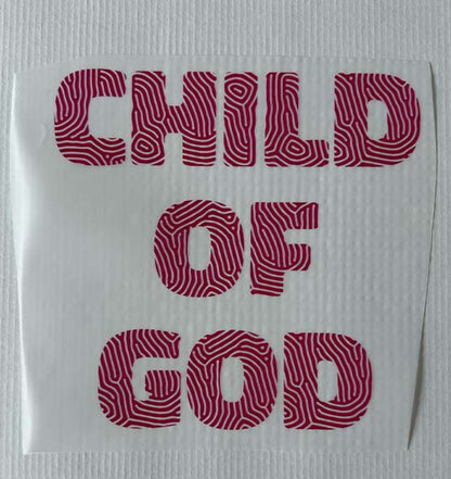 Joh 1,12 / Gal 3,26 - Child of God - Bügelbild