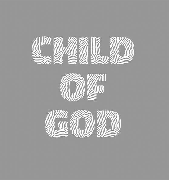 Child of God - Fingerprint weiß - Organic Shirt