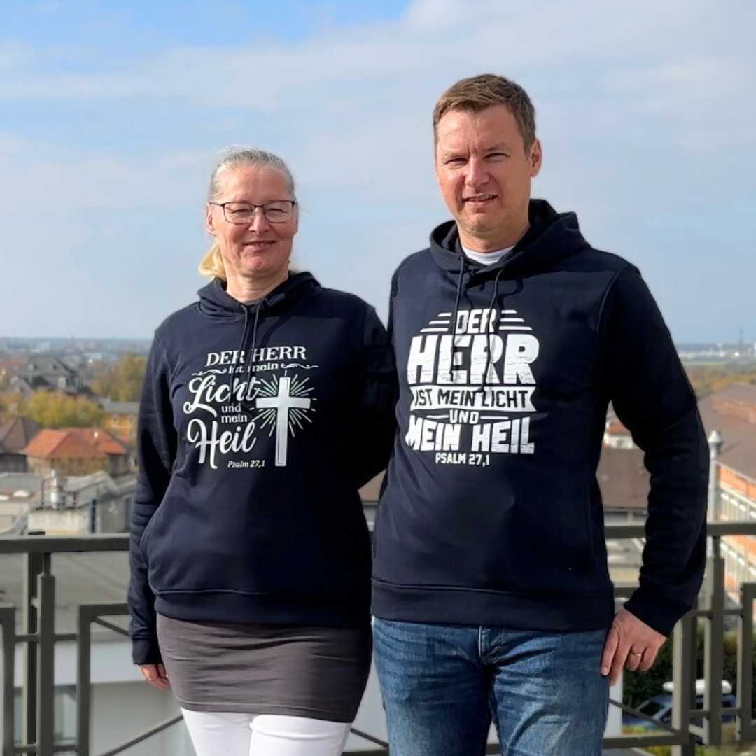 Ps 27,1 - Der HERR ist mein Licht &amp; mein Heil(1)  - Organic Hoodie B&amp;C