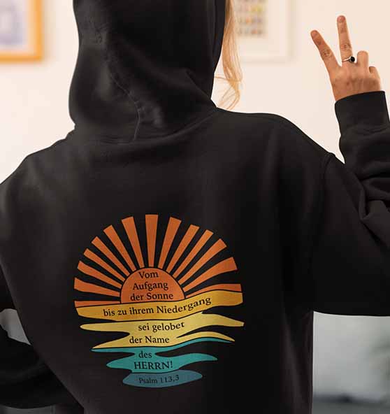 Ps 113,3 - Vom Aufgang der Sonne - Organic Basic Hoodie