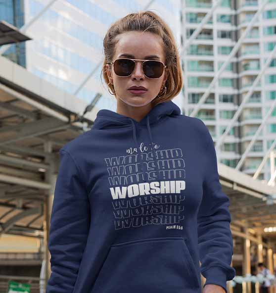 Ps 95,6 - made to WORSHIP - Organic Hoodie