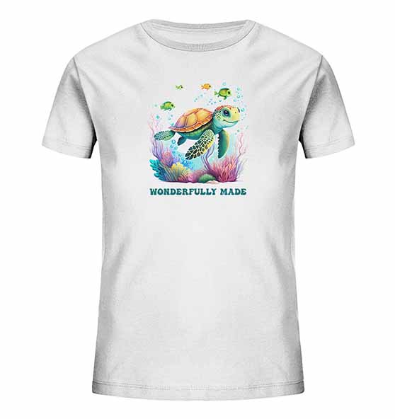 Ps 139,14 - Wonderfully made (turtle) - Kids - Organic T-Shirt