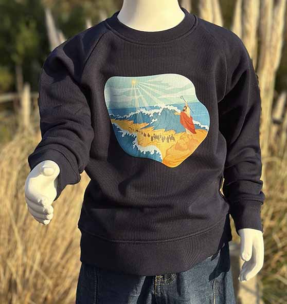 2.Mo 14 - Mose teilt das Meer - Kids - Organic Sweatshirt