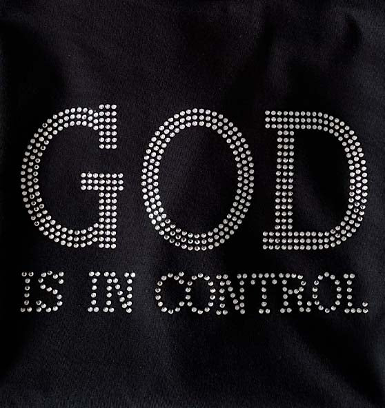 God is in control - Strass - Ladies Organic Shirt