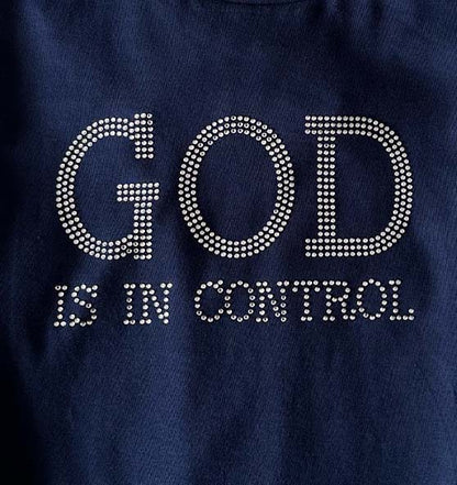 God is in control - Strass - Ladies Organic Shirt