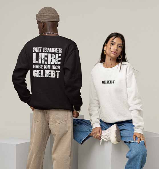 Jer 31,3 - geliebt - doppelseitig - Organic Oversize Sweatshirt