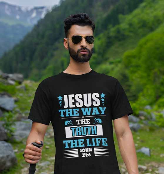 Joh 14,6 - (Way, Truth, Life) - Organic Shirt