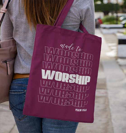 Ps 95,6 - made to WORSHIP - Baumwolltasche