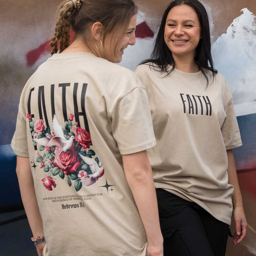 Heb 11,1 - FAITH - Oversize-Shirt - doppelseitiger Druck