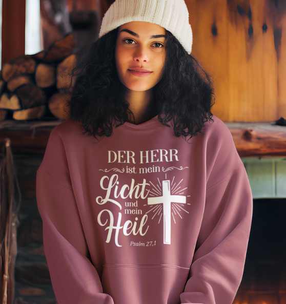 Ps 27,1 - Der HERR ist mein Licht &amp; mein Heil(2) - Organic Hoodie