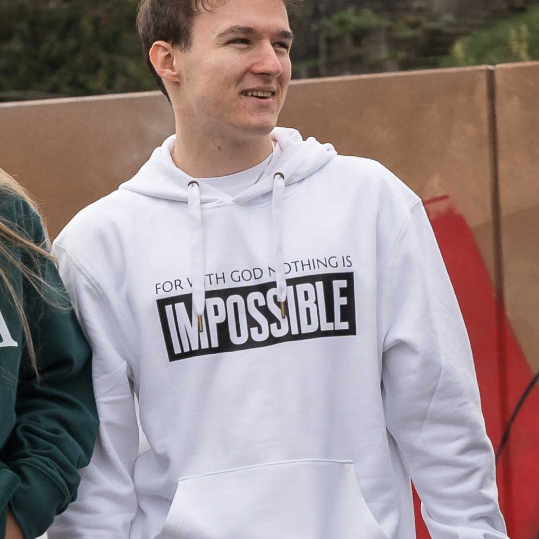 Lk 1,37 - IMPOSSIBLE - Brustprint - Superflausch-Hoodie