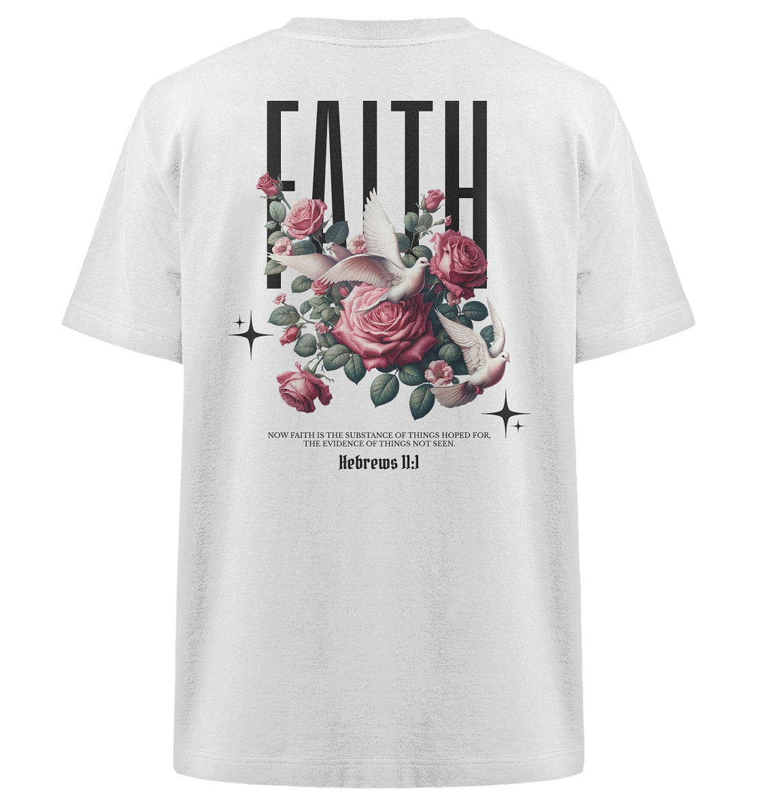Hebr 11,1 - FAITH - Rückenprint - Heavy Oversized Organic Shirt
