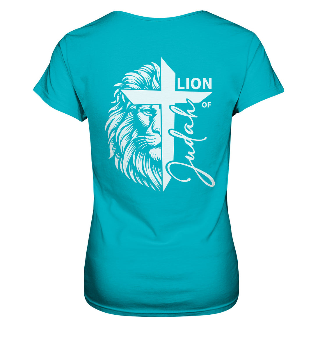 Offb 5,5 - Lion of Judah - Cross - Ladies Premium Shirt