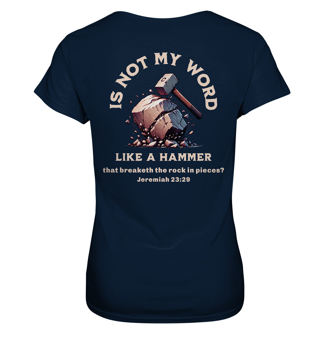 Jer 23,29 - like a hammer - Rückenprint - Ladies Premium Shirt