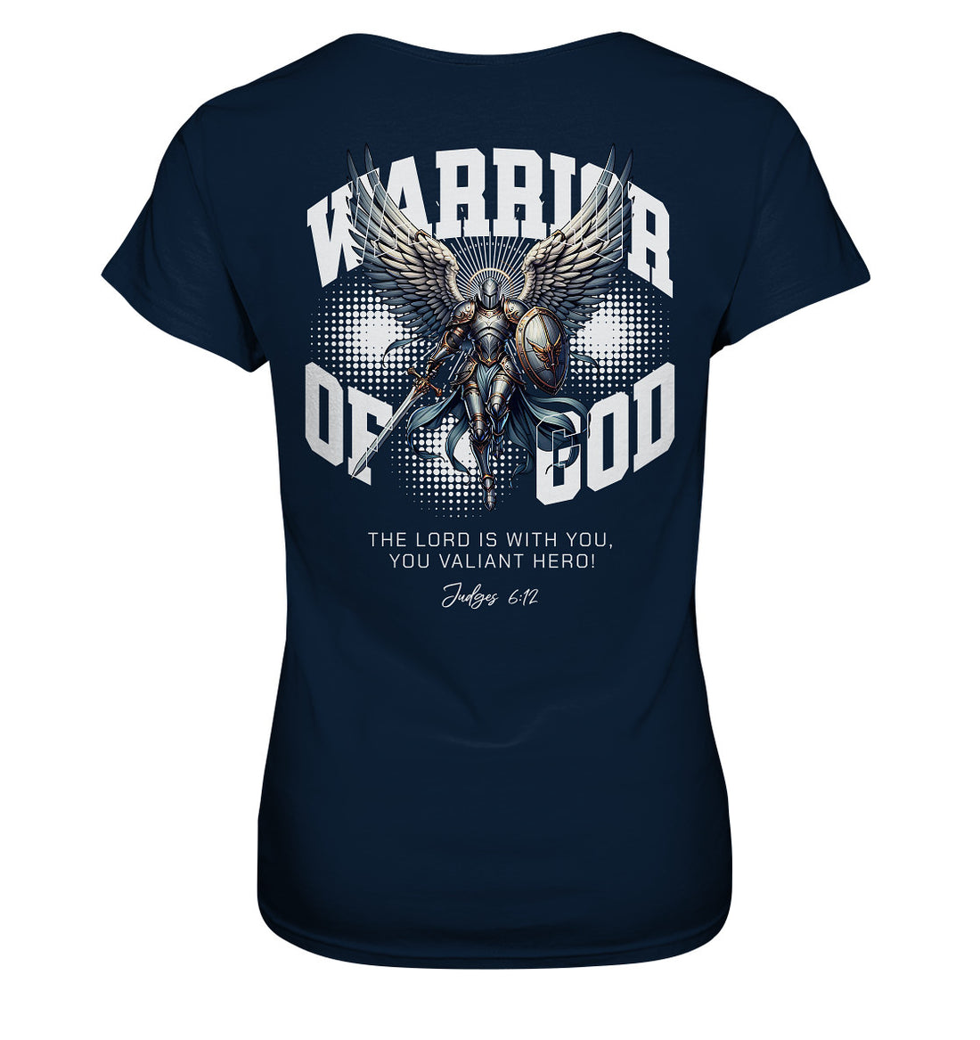 Ri 6,12 - Warrior of God - Rückenprint - Ladies Premium Shirt