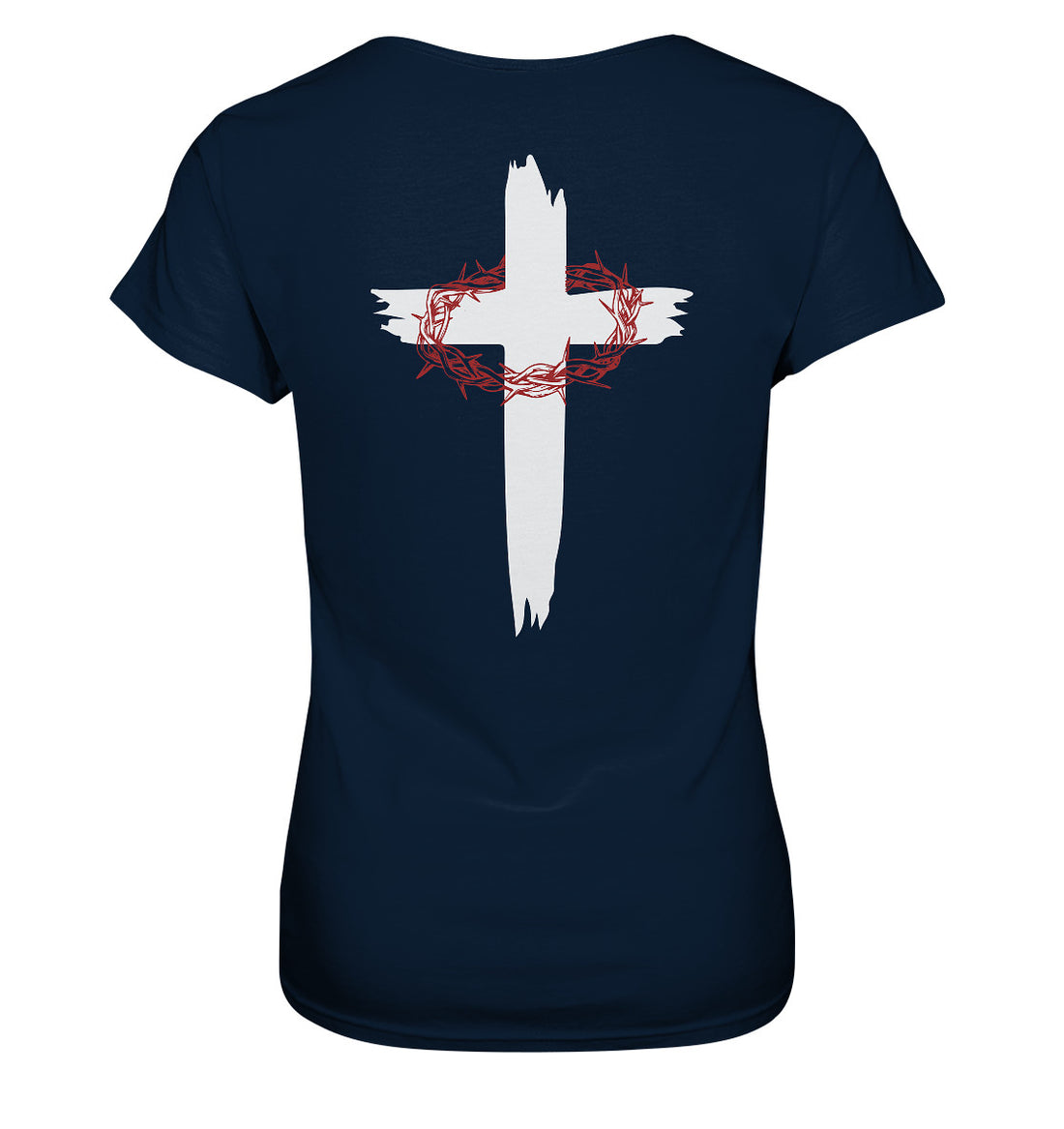 Kreuz mit Dornenkrone - Ladies Premium Shirt