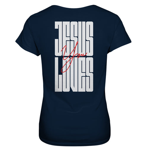 Joh 15,13 - JESUS LOVES You - Rückenprint - Ladies Premium Shirt