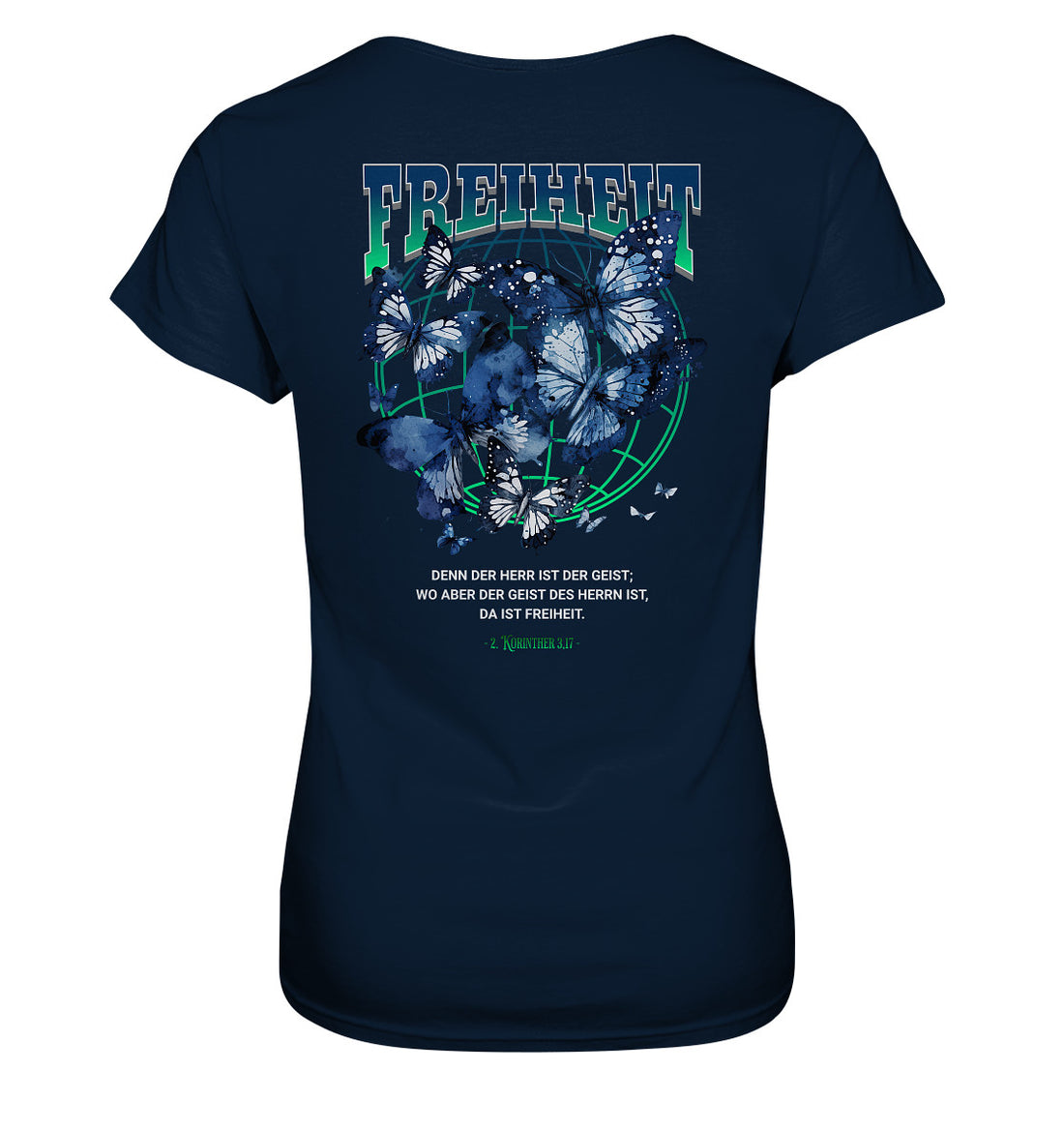 2.Kor 3,17 - FREIHEIT - Rückenprint - Ladies Premium Shirt