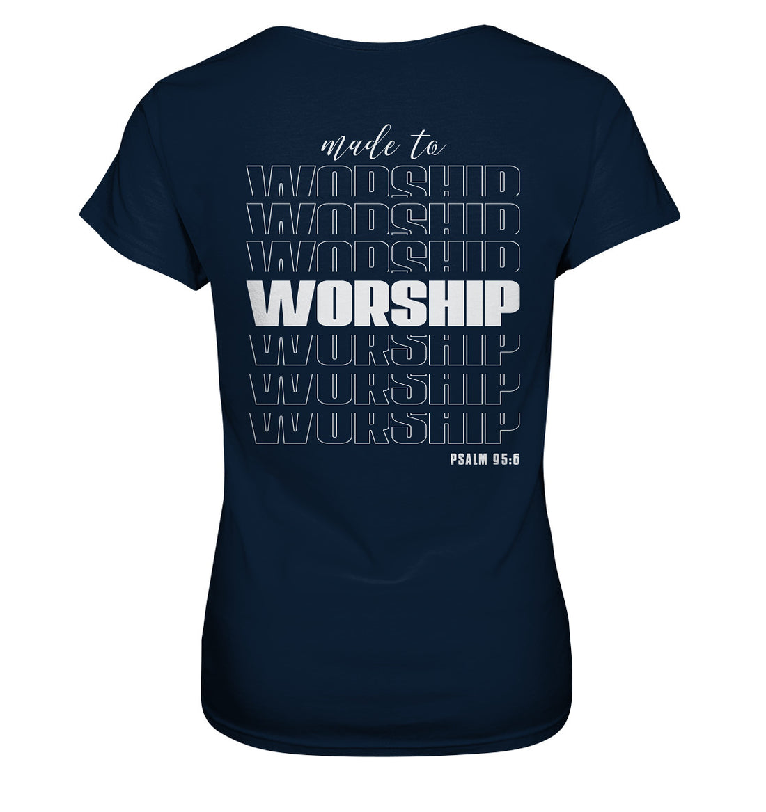 Ps 95,6 - made to WORSHIP - Rückenprint - Ladies Premium Shirt