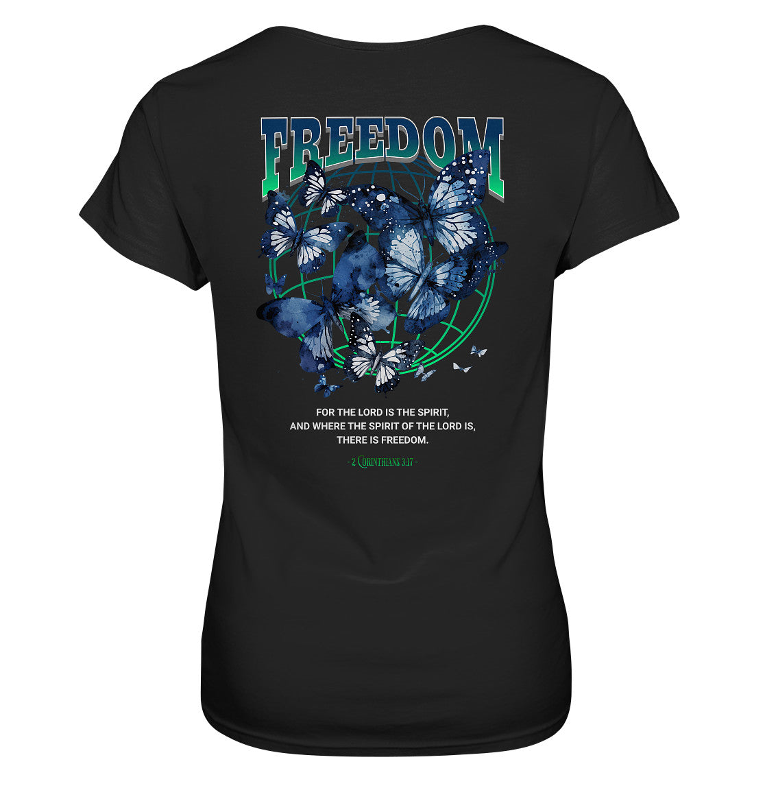 2.Kor 3,17 - FREEDOM - Rückenprint - Ladies Premium Shirt