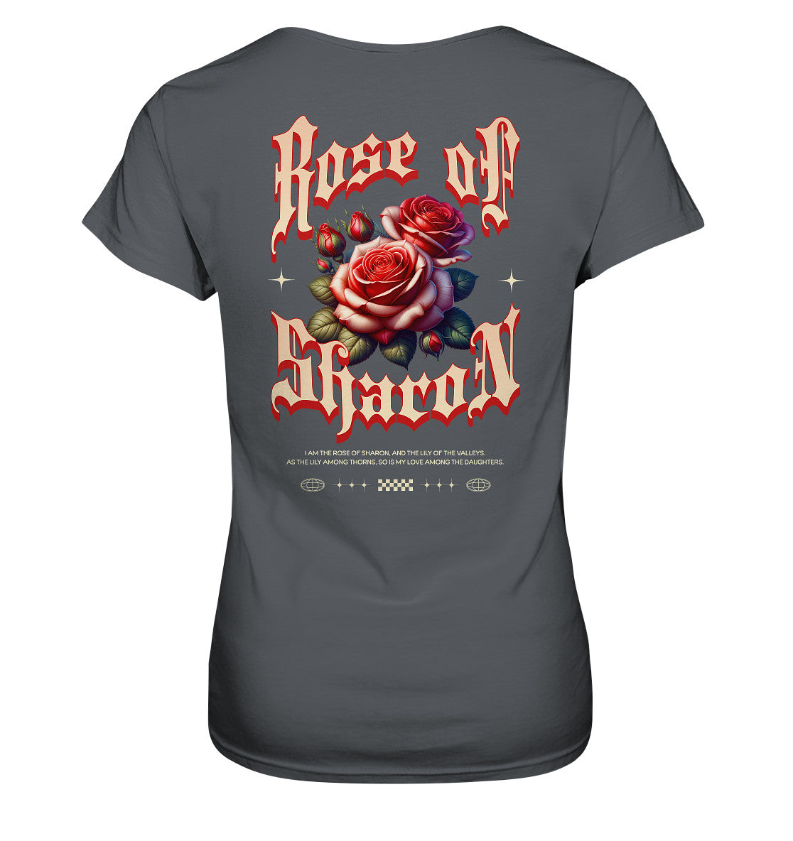 Hoh 2,1 - Rose of Sharon - Rückenprint - Ladies Premium Shirt