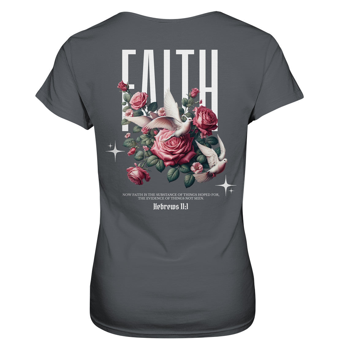 Hebr 11,1 - FAITH - Rückenprint - Ladies Premium Shirt